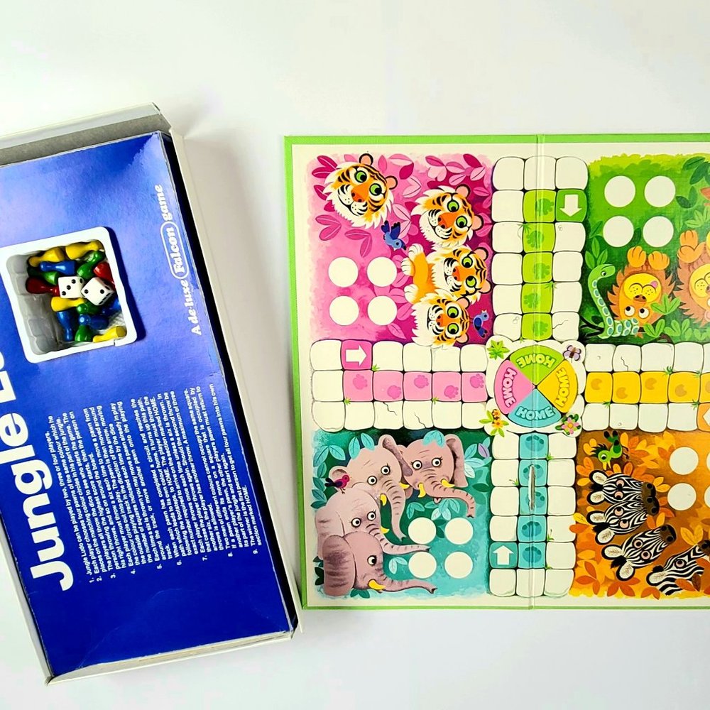 Vintage - A Deluxe Falcon Game - Made in London- Jungle Ludo
